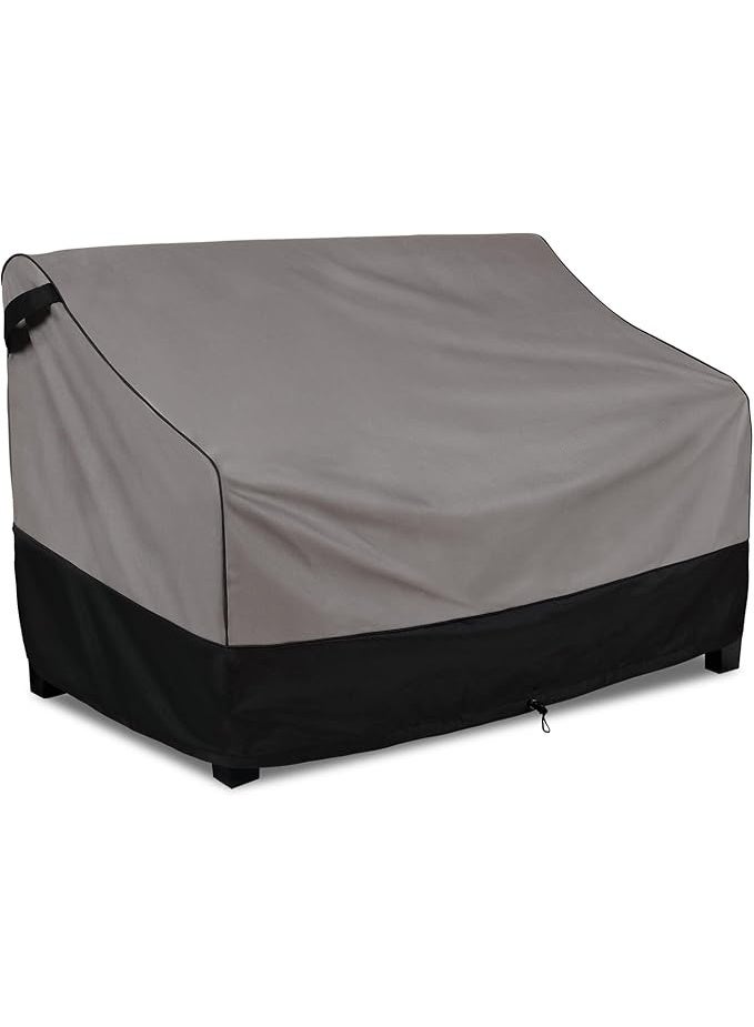 Patio Furniture Sofa Covers 3-Seater Outdoor Waterproof Couch Loveseat Bench Cover, Grey - Image 1